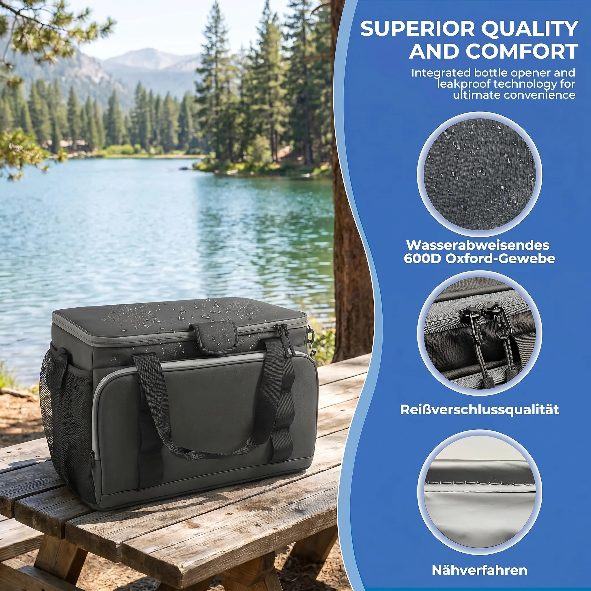 Sac Isotherme 33L — Chaud 18h / Froid 24h, Imperméable, Picnic & Voyage