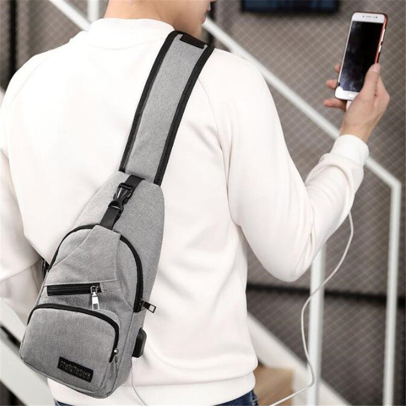 Sac de poitrine antivol avec chargement USB