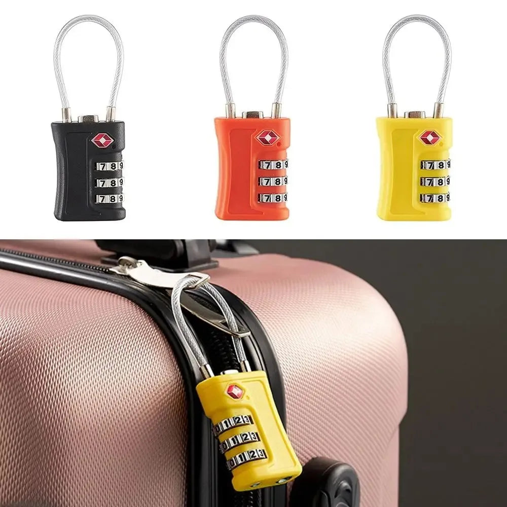 Cadenas TSA Filaire à Combinaison 3 Chiffres — Anti-Vol pour Valise