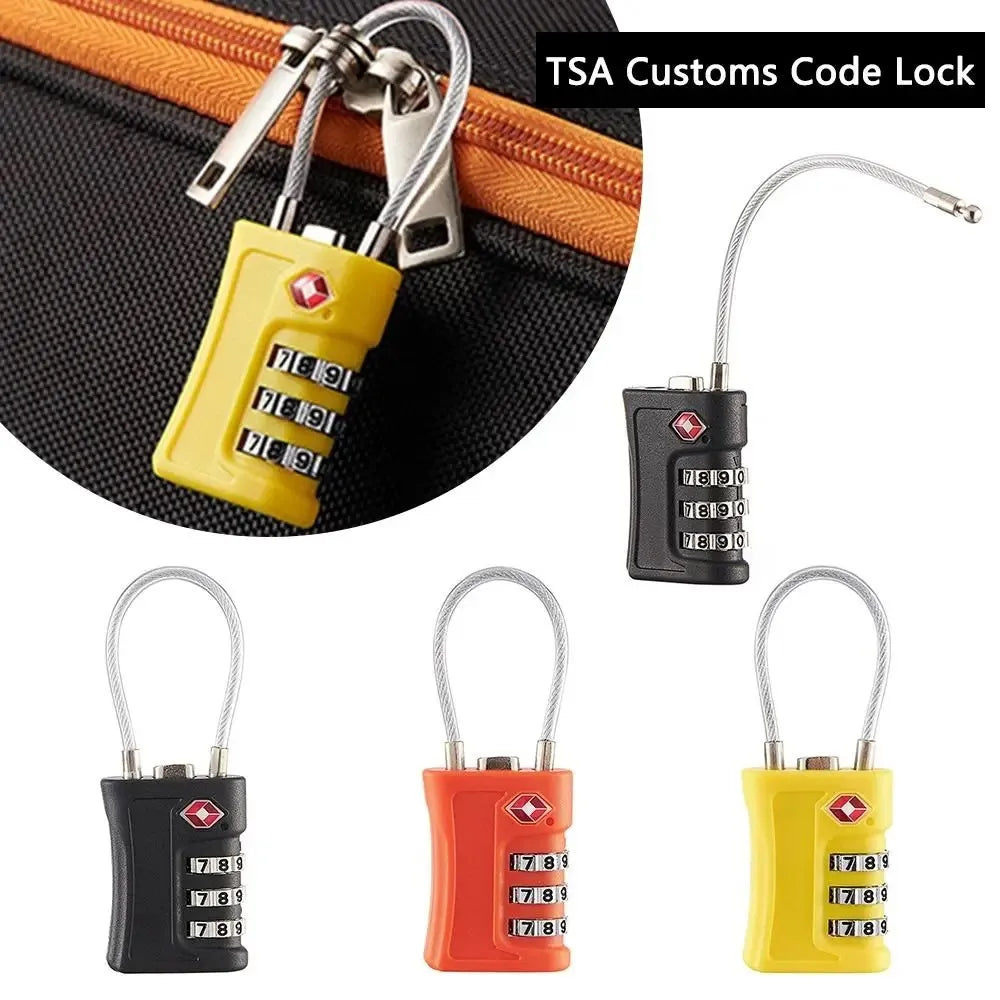 Cadenas TSA Filaire à Combinaison 3 Chiffres — Anti-Vol pour Valise