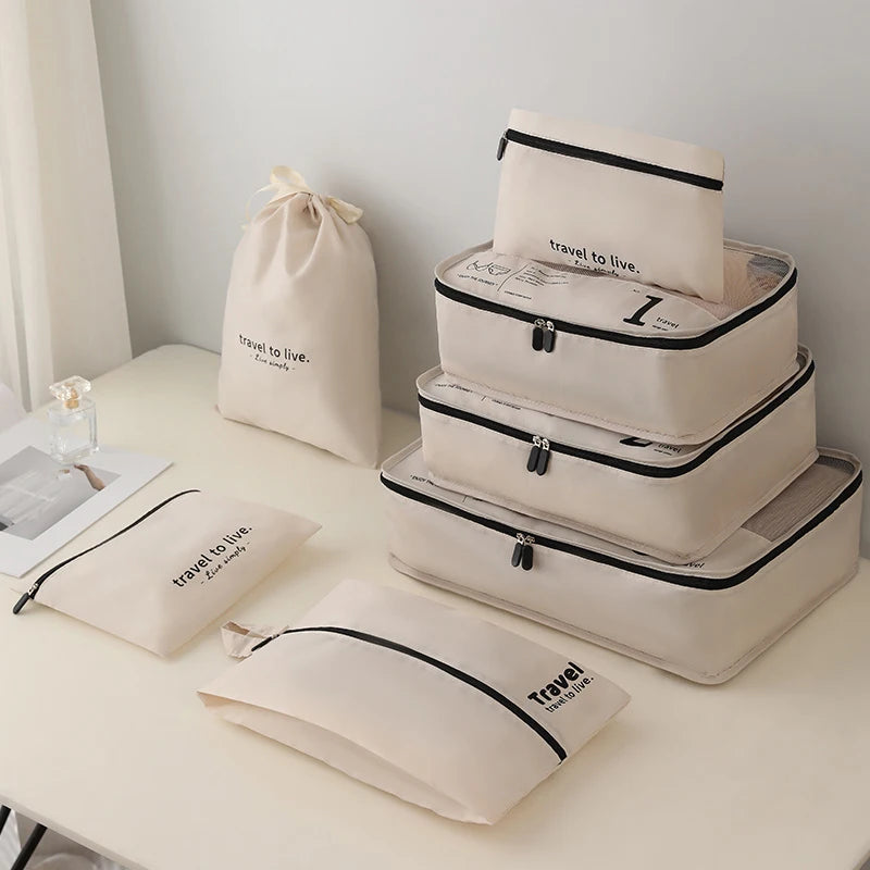 Set de cubes de rangement pour valise - vue d'ensemble