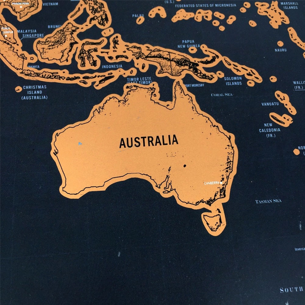 Carte du monde à gratter