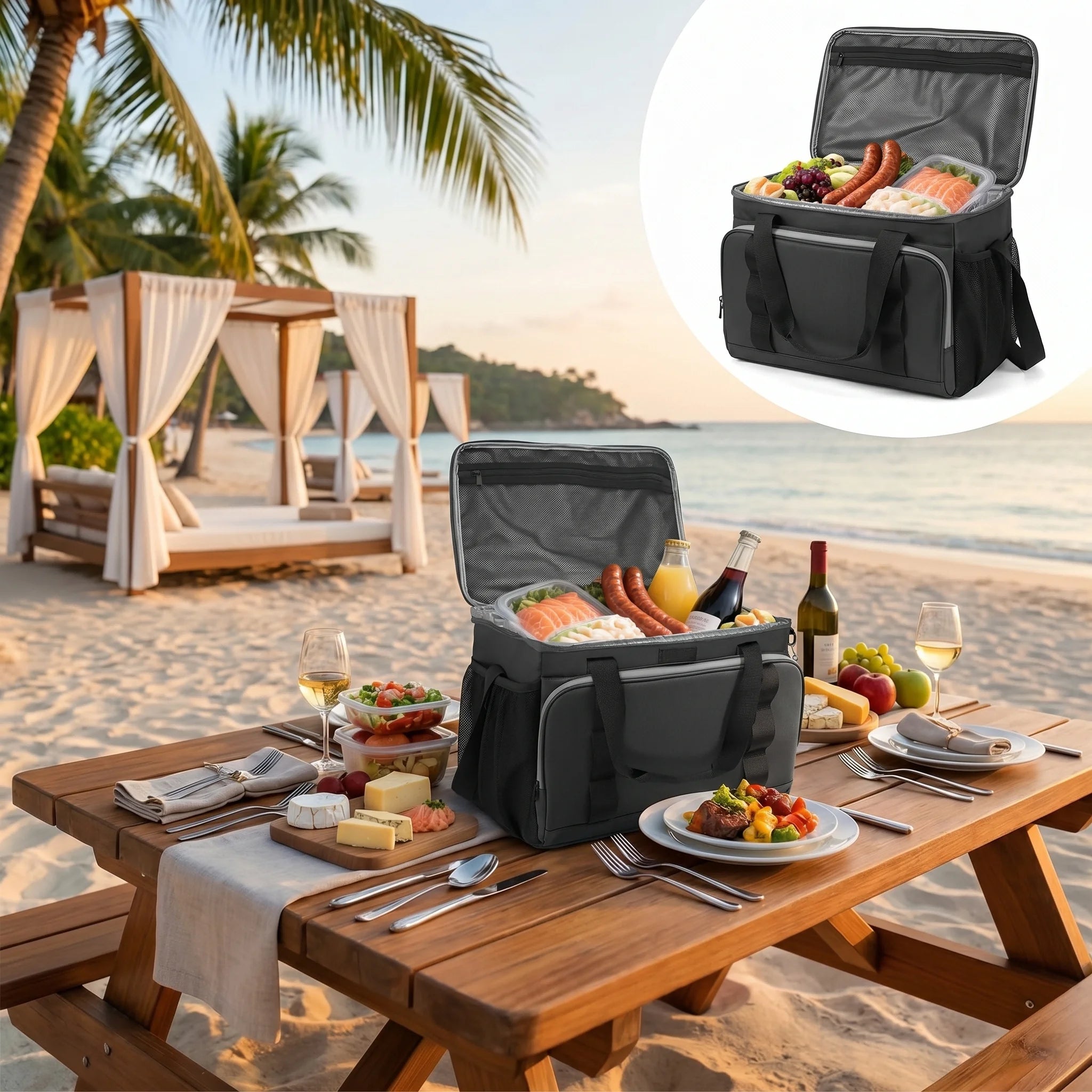 Sac Isotherme 33L — Chaud 18h / Froid 24h, Imperméable, Picnic & Voyage