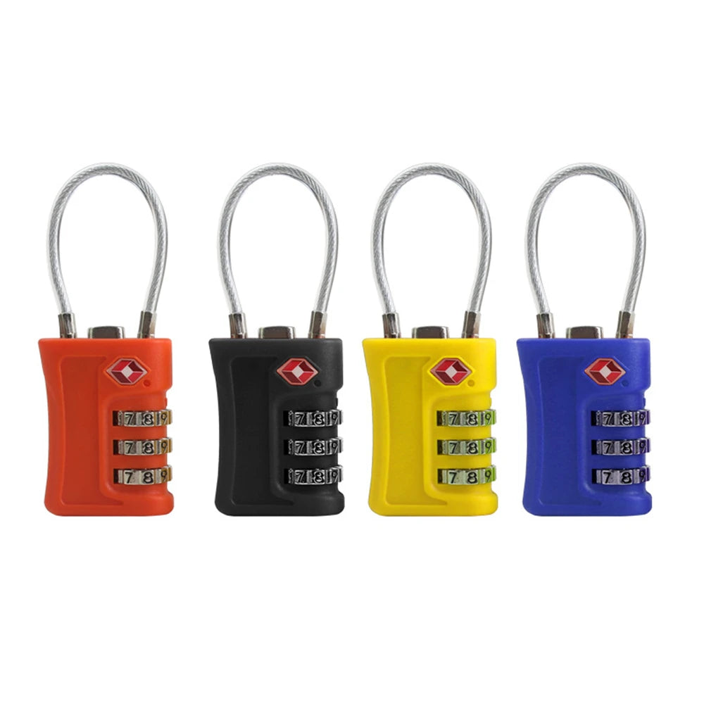 Cadenas TSA Filaire à Combinaison 3 Chiffres — Anti-Vol pour Valise
