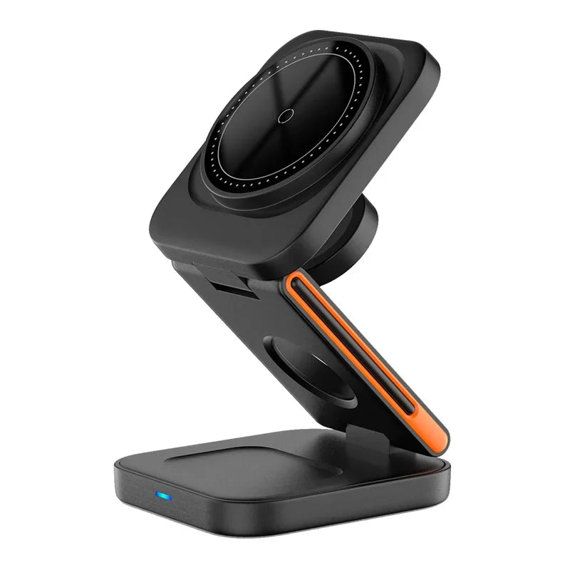 Station de Charge Sans Fil 3-en-1 Pliable — iPhone, AirPods & Apple Watch, 30W
