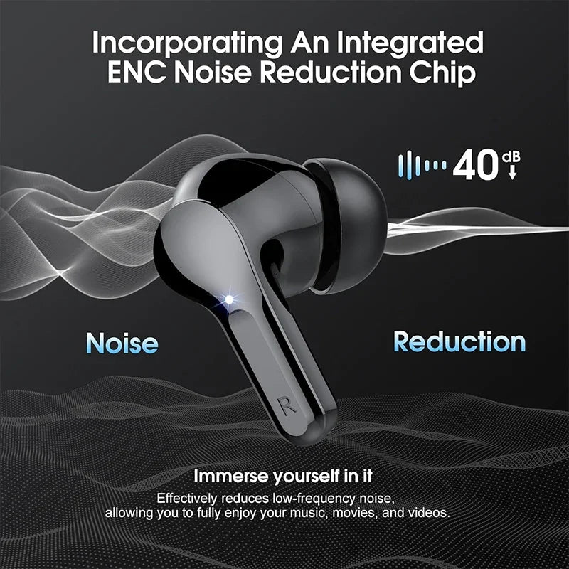Écouteurs Sans Fil UYUXIO — Bluetooth 5.3, ENC 40dB, IP7, 40h d'Autonomie