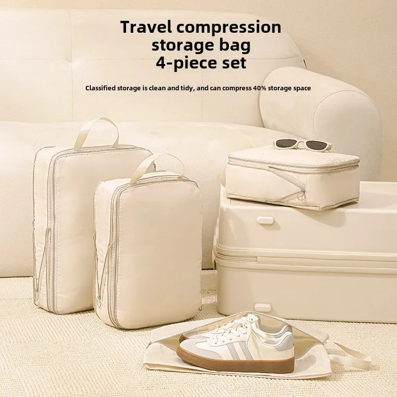 Cubes de Compression de Voyage — Set 4 Pièces Organisateur Valise