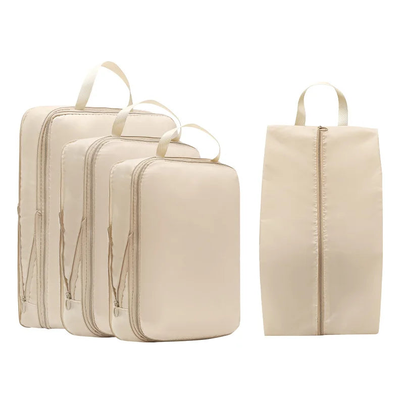 Cubes de Compression de Voyage — Set 4 Pièces Organisateur Valise