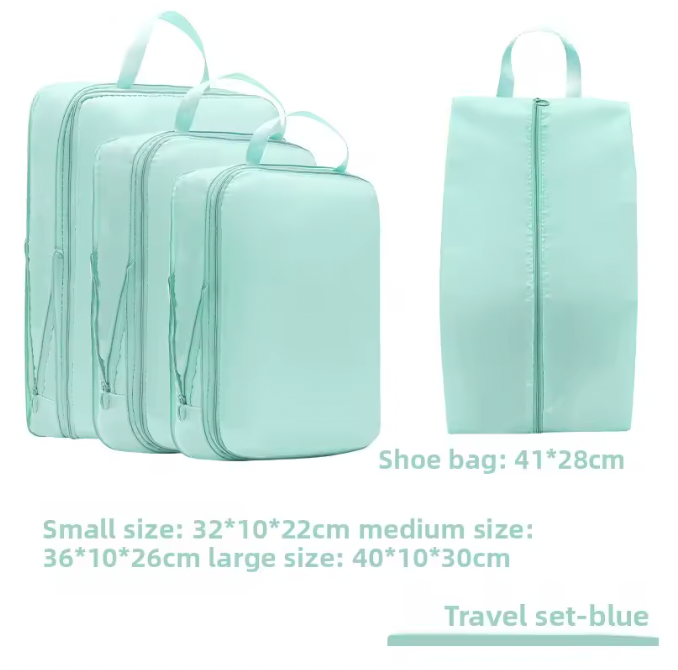 Cubes de Compression de Voyage — Set 4 Pièces Organisateur Valise