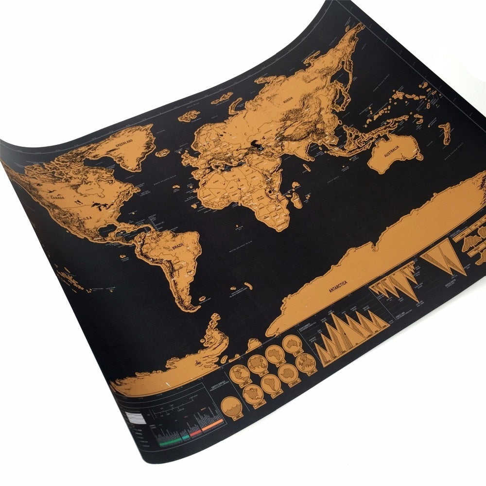 Carte du monde à gratter