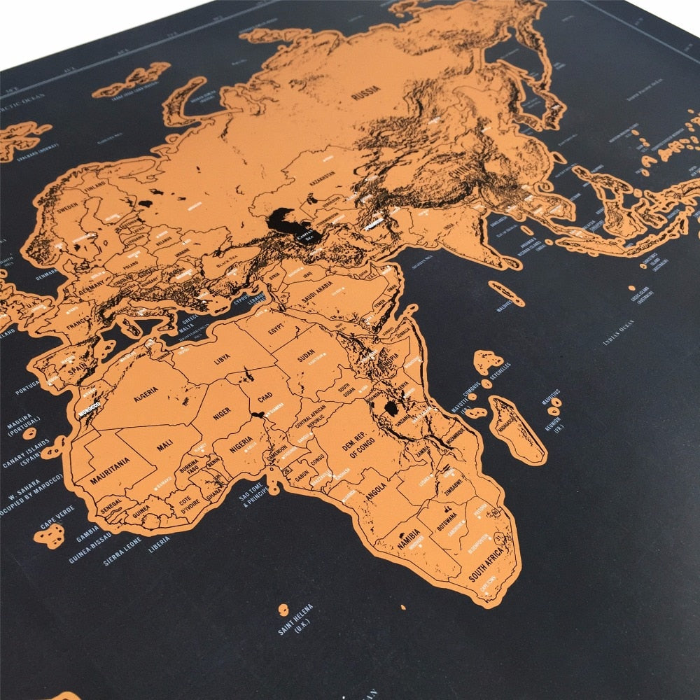 Carte du monde à gratter